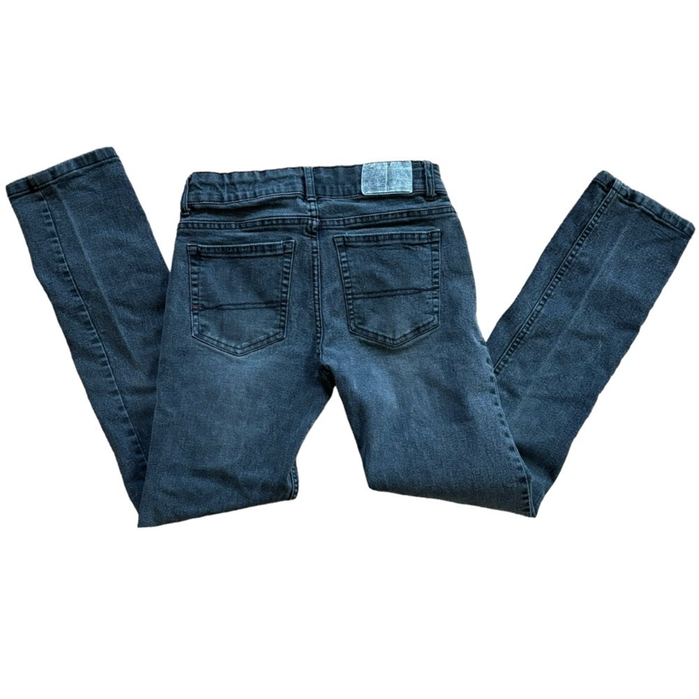 Tommy Hilfiger Boys 14 Black Straight Leg Denim Adjustable Waist Classic Jeans